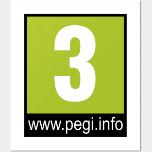 Videogame Label Pegi 3 Posters and Art